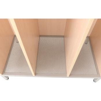 Frameo Garderobenschrank mit Metallbeinen, Ahorn Jylland, 3 Fächer