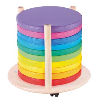 Mobiler Ständer für 10 Regenbogenkissen (Neu 098967)