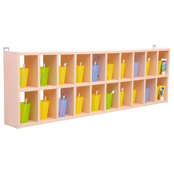 Grosses Hängeregal für 20 Zahnputzbecher