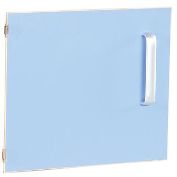 Tür einzeln für Schrank S, Scharniere links - hellblau