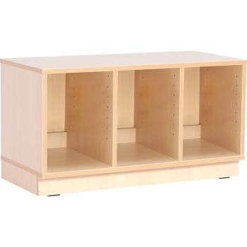 Schrank S mit 2 Trennwänden, für Holzbehälter, auf Sockel, B 89