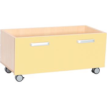 Behälter auf Rollen, gelb