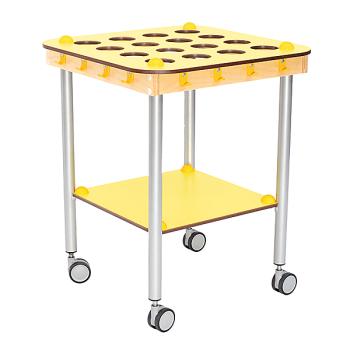 Zahnputzbecherwagen Quadrat, 16 Becher