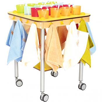 Zahnputzbecherwagen Quadrat, 16 Becher