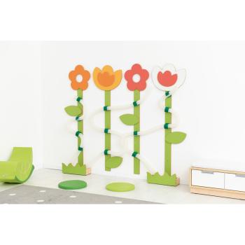 Wandapplikation mit Rohrpost, Blumenbeet