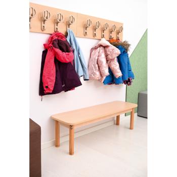 Kindersitzbank, runde Beine, SH 35, Ahorn Jylland