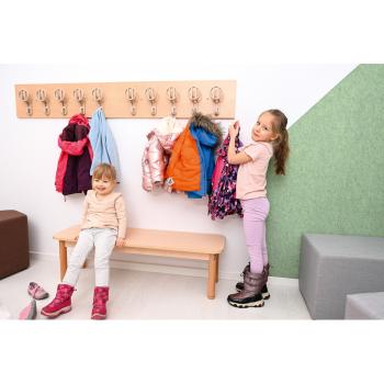 Kindersitzbank, runde Beine, SH 35, Ahorn Jylland