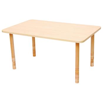 Tisch mit verstärkter Tischplatte, rechteckig, Birke