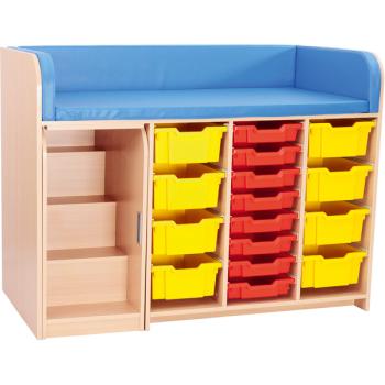 Grosse Wickelkommode, Birke, Treppe links