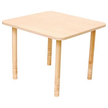 Tisch mit verstärkter Tischplatte, quadratisch, Birke