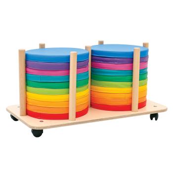 Mobiler Ständer für 20 Sitzkissen (Breite bis 35 cm)