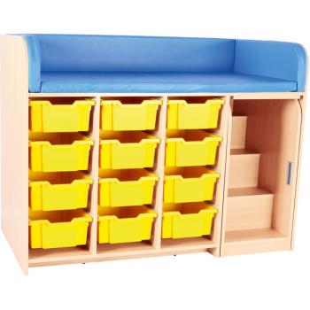 Grosse Wickelkommode, Birke, Treppe rechts