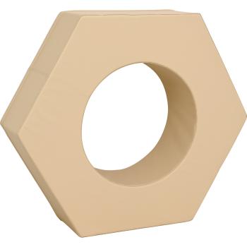 Sechseck-Ring beige