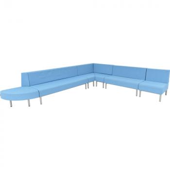 Ecksofa Inflamea 2 - hellblau