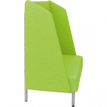 Sofa mit Hochlehne, grün, Filzblenden