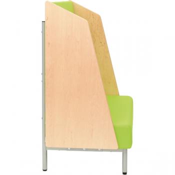 Sofa mit Hochlehne, grün, lackierte Blenden