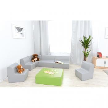 Ecksitz, Sitzhöhe: 26 cm, grau