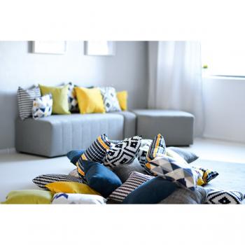 Kissen Relax, 2er Set, länglich - graumeliert