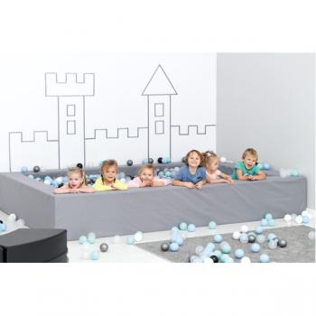 Ballbad 2 x 3 m, grau, Wandhöhe 60 cm, inkl. Bälle