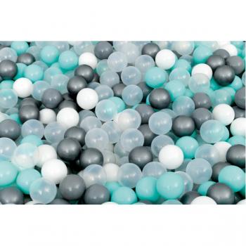 Ballbad Q 3 m, grau-hellgrün, H 60, inkl. Bälle