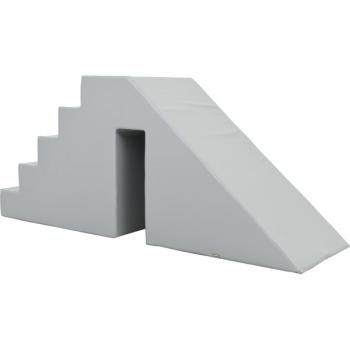 Treppe mit Rutsche, grau für Ballbäder H 60 cm