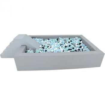 Treppe mit Rutsche, grau für Ballbäder H 60 cm