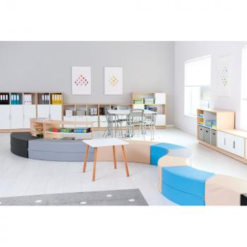 Achtelkreis-Sitz Paolo, kurz, beige