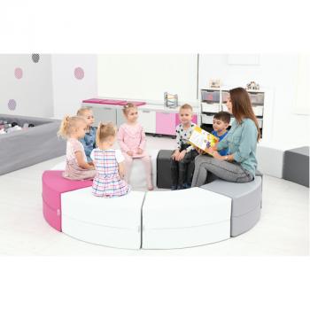 Achtelkreis-Sitz Paolo, kurz, pink