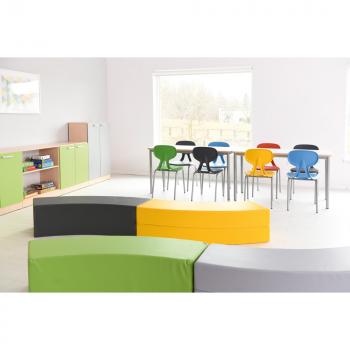 Achtelkreis-Sitz Paolo, lang, gelb