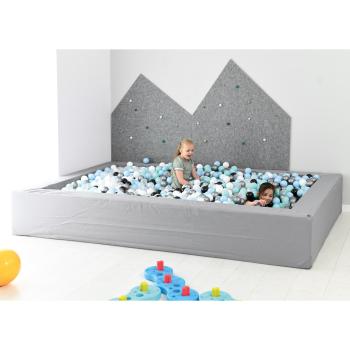 Ballbad R 3 m, grau, H 45, inkl. Bälle (blau-mint)