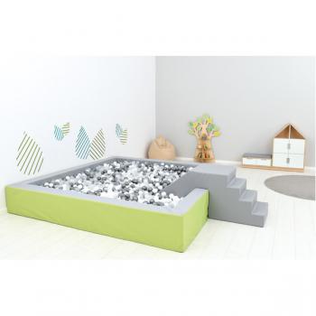 Ballbad Q 3 m, grau-hellgrün, H 45, inkl. Bälle