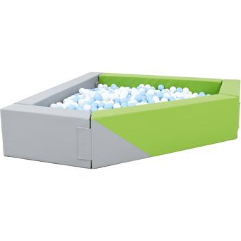 Ballbad 3eckig, grau-hellgrün, H 45, inkl. Bälle