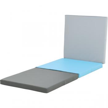 3-teilige Matte, grau-blau