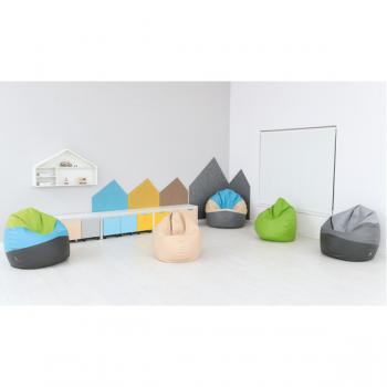 Sitzsack Maxi, grafit-blau-grün