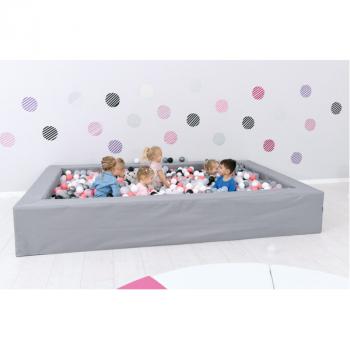 Ballbad R 3 m, grau, H 45, inkl. Bälle (pink-weiss)