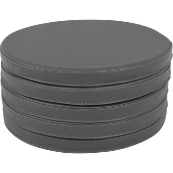 Bodenkissen, rund, 5er-Set, dunkelgrau