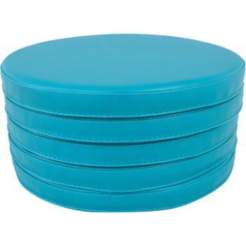 Bodenkissen, rund, 5er-Set, dunkeltürkis