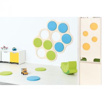 Bodenkissen, rund, 5er-Set, dunkeltürkis