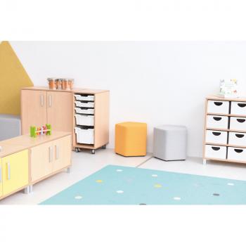 Inflamea Hocker pentagonal, hellgrau