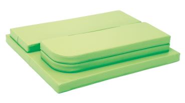 Wickelauflage, Seitenteile aufstellbar, gross, hellgrün