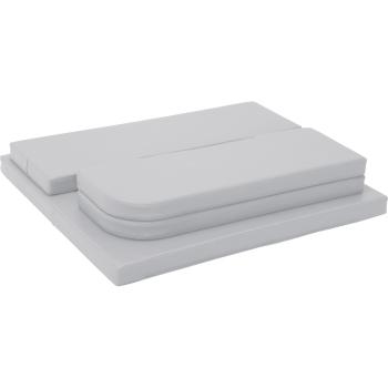 Wickelauflage, Seitenteile aufstellbar, gross, grau