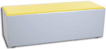 Garderobensitz, B 120, grau/gelb