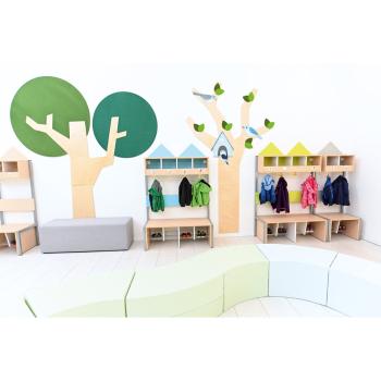 Achtelkreis-Sitz Paolo, kurz, pastellblau