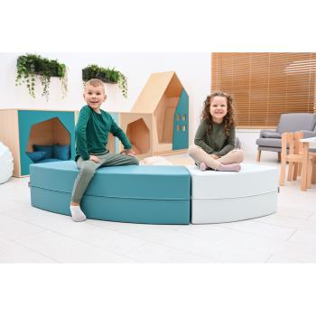 Achtelkreis-Sitz Paolo, kurz, pastellblau