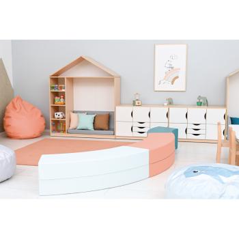 Achtelkreis-Sitz Paolo, lang, lachs