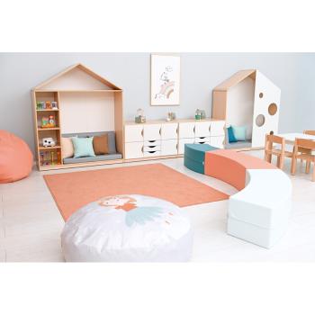 Achtelkreis-Sitz Paolo, lang, lachs