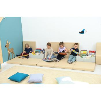 Matte für Leseecke, 60 x 60, mit Lehne, beige