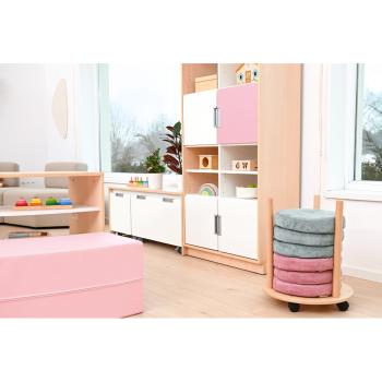 Sitzkissen Mello, rund, 3er-Set, rosa