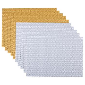 3D-Wellpappe, silber und gold