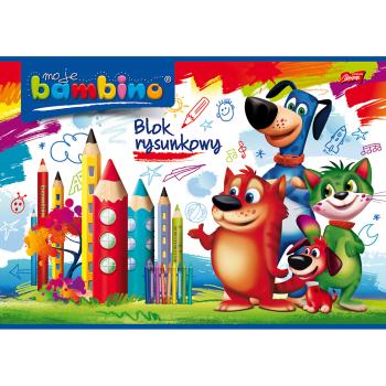 Moje Bambino-Zeichenpapierblock A4, 20 Blatt, weiss
